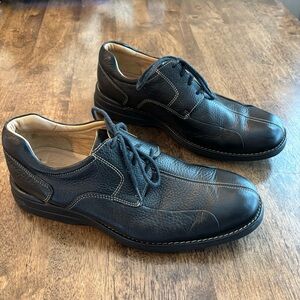 Johnston & Murphy Men’s Shuler Bicycle Black Leather Shoes Size 10 1/2